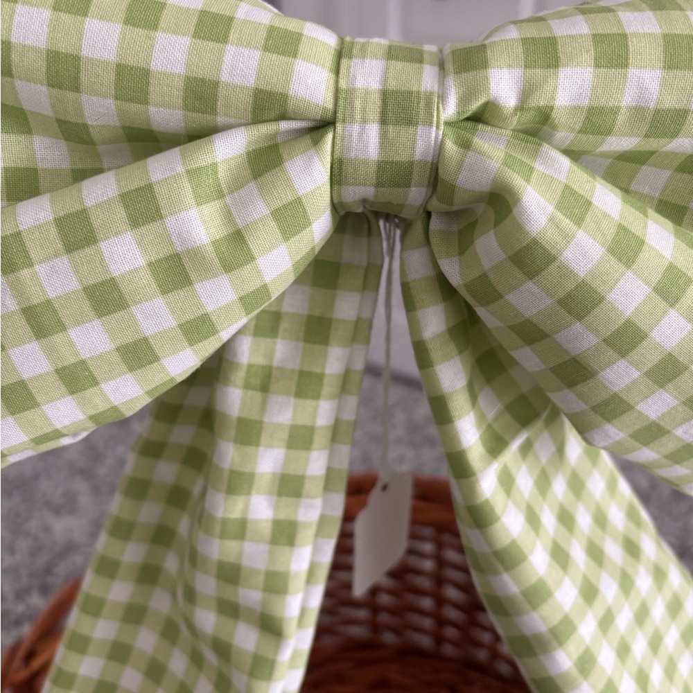 Mothers Day Wreath Bow  Handmade Gingham Large Bow NEW Custom Color Final Sale